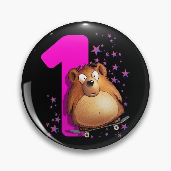 Item preview, Skateboard Bear First Birthday 1 Year designed and sold by FD-Design.