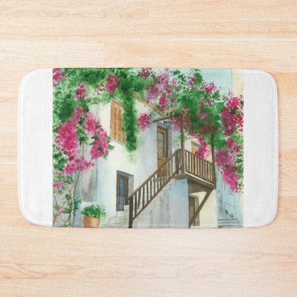 Item preview, Greek Street watercolor painting designed and sold by victorsboutique.