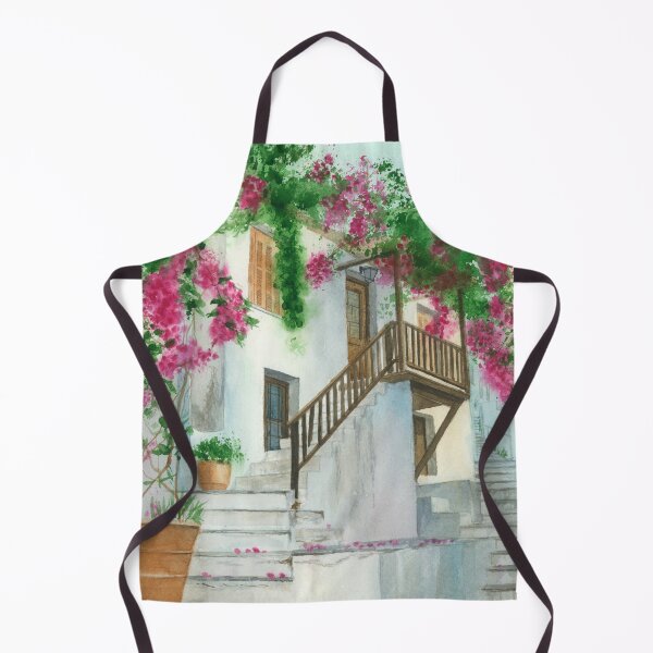 Item preview, Greek Street watercolor painting designed and sold by victorsboutique.