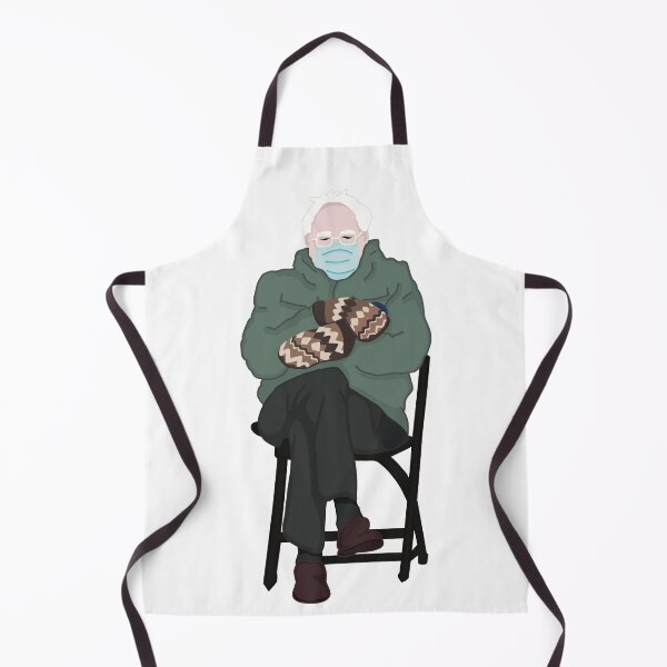 Item preview, A cold Bernie Sanders with his mittens designed and sold by FrenchieBoops.
