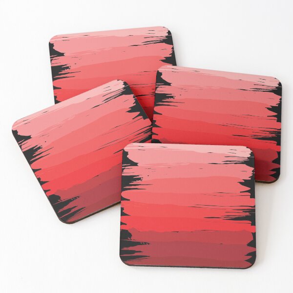 Item preview, Horizontal Red color palette brush strokes  designed and sold by Soumita.