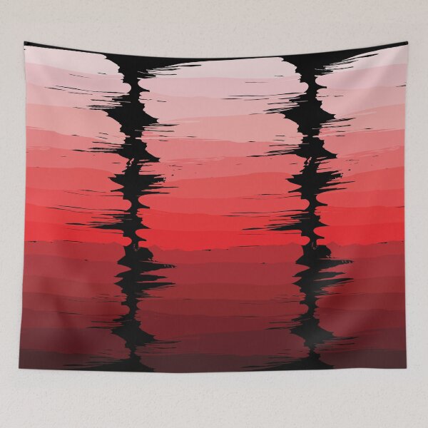 Item preview, Horizontal Red color palette brush strokes  designed and sold by Soumita.
