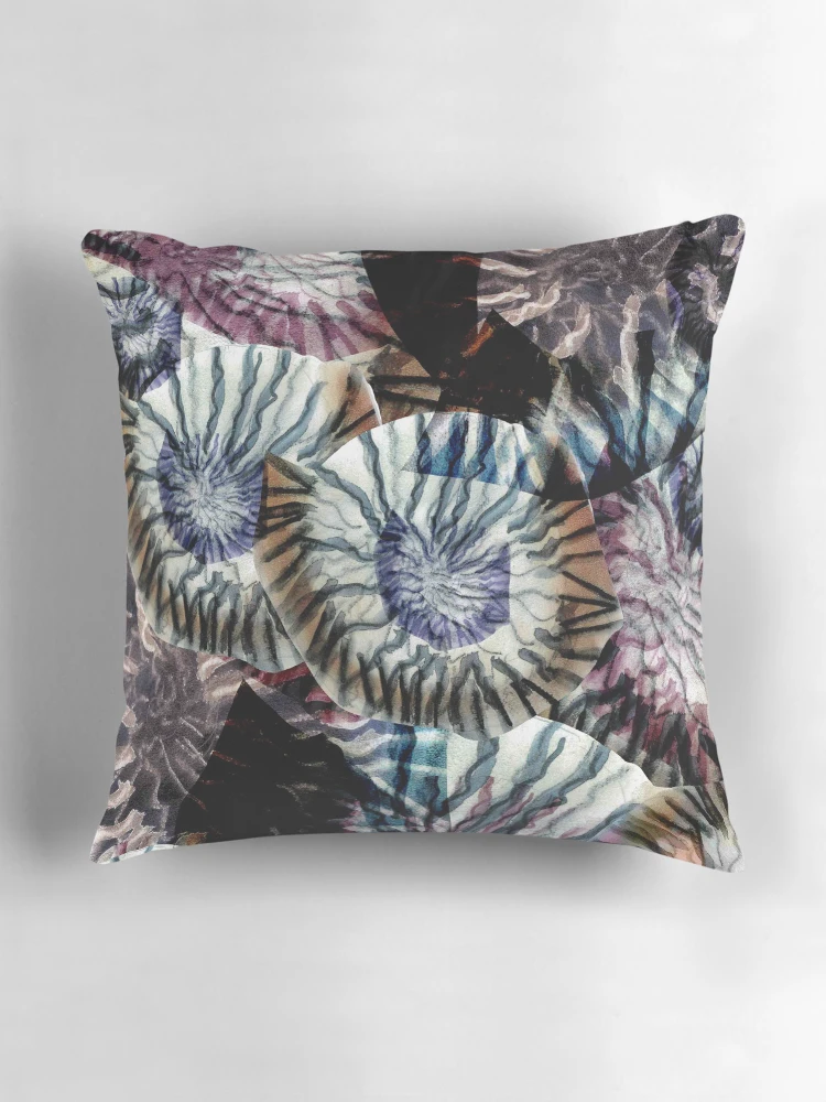 Thumbnail 3 of 4, Pillow, Shell Mania designed and sold by RubyPrintDesign.