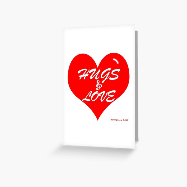 Hugs and Love Valentine Greeting Card