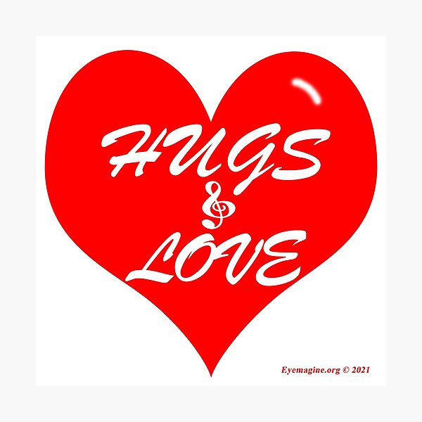 Hugs and Love Valentine Photographic Print