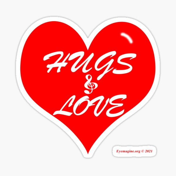 Hugs and Love Valentine Sticker