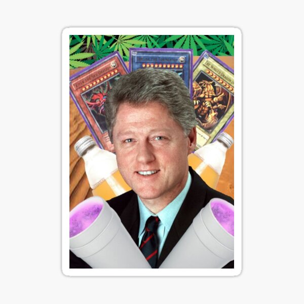 trill/Bill clinton drinking purple lean/drank Sticker