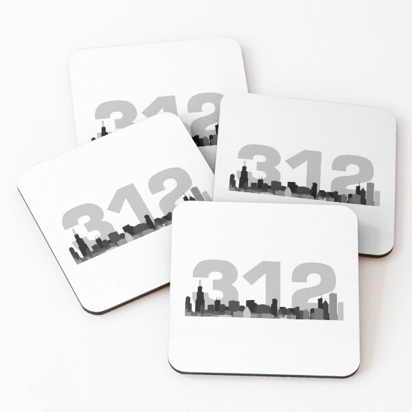Item preview, 312 Chicago Area Code with Skyline designed and sold by Cliché Calligraphy.