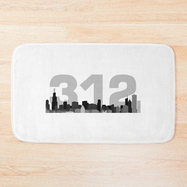 Item preview, 312 Chicago Area Code with Skyline designed and sold by Cliché Calligraphy.