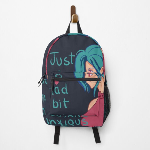 Item preview, A tad bit anxious - mental health illustration blue background designed and sold by theinkypensieve.