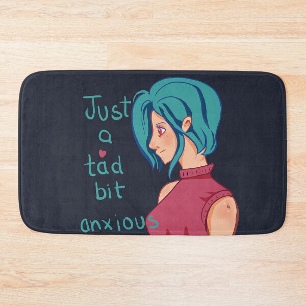 Item preview, A tad bit anxious - mental health illustration blue background designed and sold by theinkypensieve.