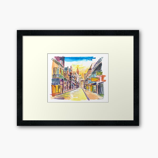 Item preview, New Orleans Bourbon Street Scene at Sunrise designed and sold by artshop77.