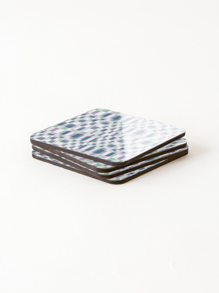 Thumbnail 4 of 5, Coasters (Set of 4), Bright Geometric Pattern Design designed and sold by DFLCreative.
