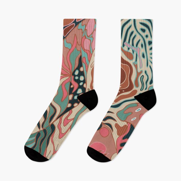 Item preview, abstract tropical shapes and symbols in vibrant colors designed and sold by Alex-Saltykova.