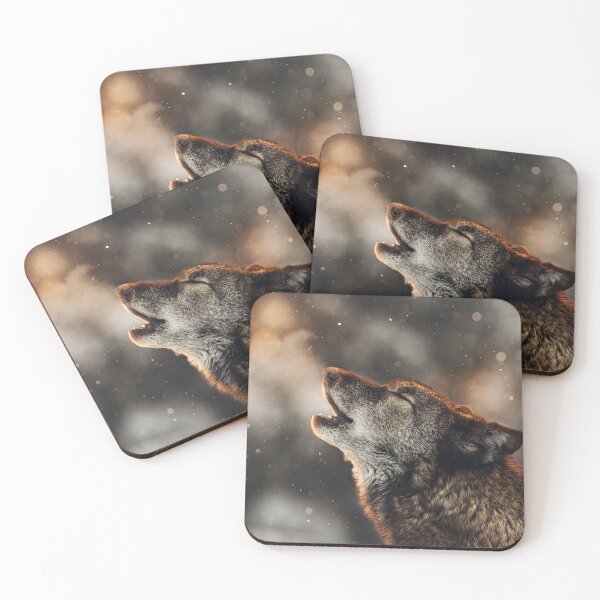 Item preview, Howling Wolf in Sun Snow Shower designed and sold by Jessica Kirste.