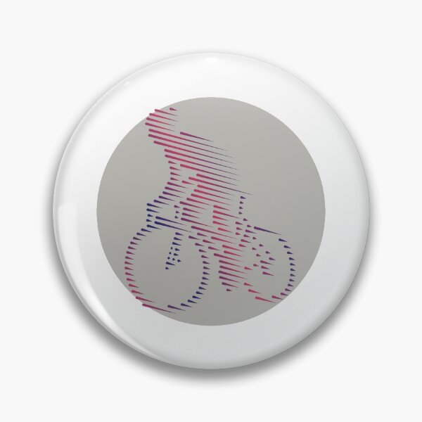 Item preview, Cyclist Climbing Purple Blue Line Art designed and sold by RabeDesigns.