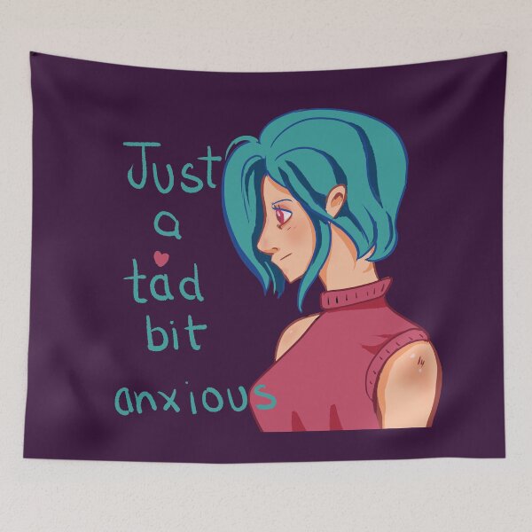 Item preview, Just a tad bit anxious  - selflove illustration designed and sold by theinkypensieve.