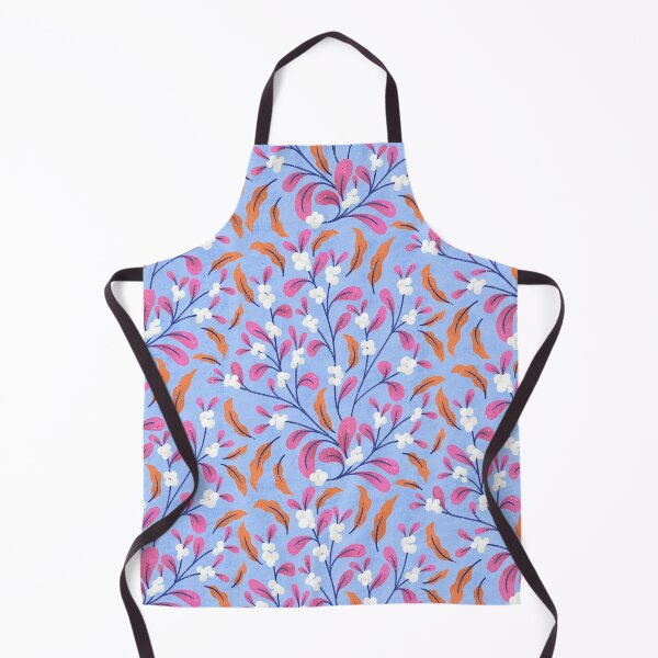 Item preview, Snowberry Botanical | Orange and Pink on Blue designed and sold by RebeccaFlaherty.