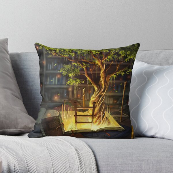 The Librarian's Retreat Throw Pillow