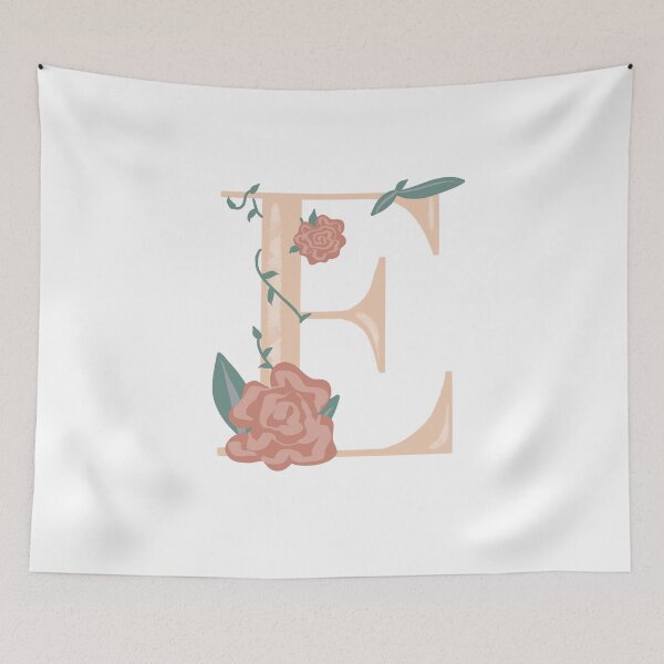 Item preview, Letter E with roses designed and sold by Custom-Palette.