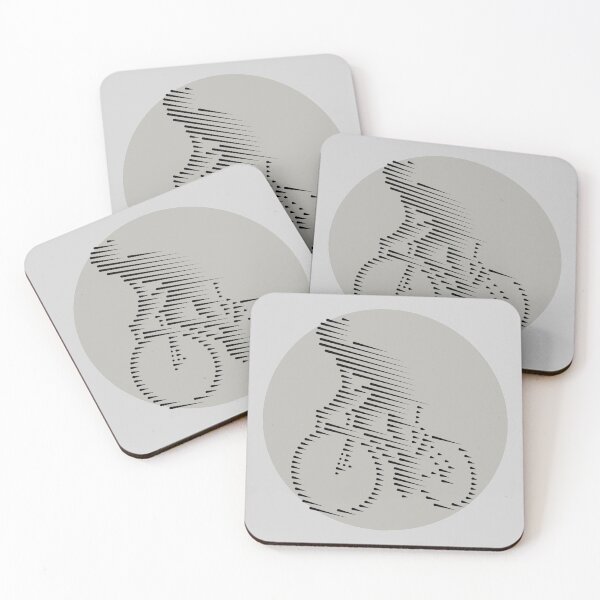 Item preview, Cyclist Climbing Black Line Art designed and sold by RabeDesigns.