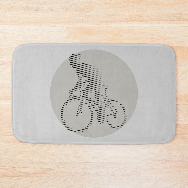 Item preview, Cyclist Climbing Black Line Art designed and sold by RabeDesigns.
