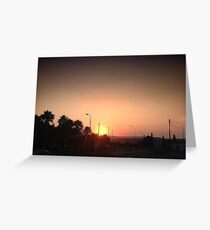 Sunset Intersection Greeting Card