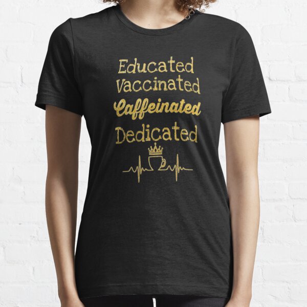 Ankistyle Educated Vaccinated Caffeinated Dedicated Funny Nurse Coffee Unisex Hoodie Men Women for her him Ankistyle Educated Vaccinated Caffeinated Dedicated Funny Nurse Coffee Unisex Hoodie Men Women for her him