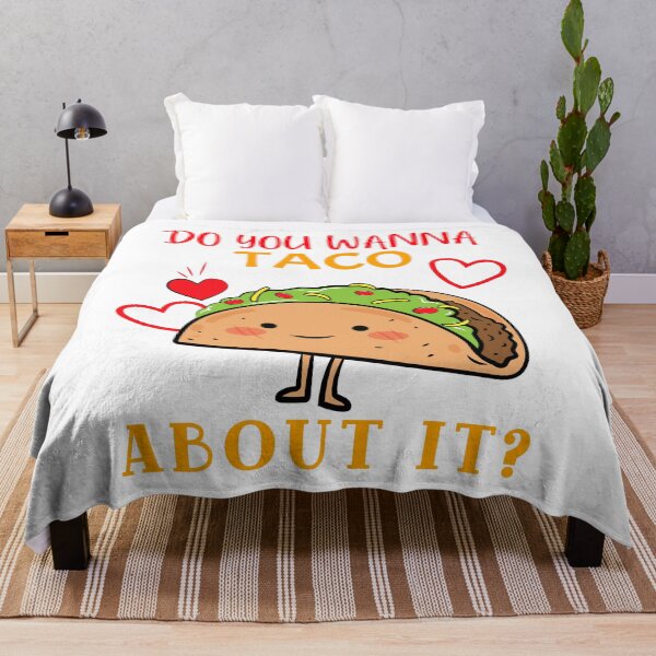 Item preview, DO YOU WANNA TACO ABOUT IT Funny Cute Food Meme Design designed and sold by LevelUpMerch.
