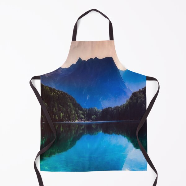 Item preview, Blue hills dawn lake side green forest countryside scenic view designed and sold by August-E.