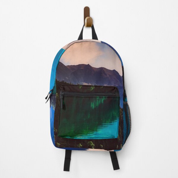 Item preview, Blue hills dawn lake side green forest countryside scenic view designed and sold by August-E.