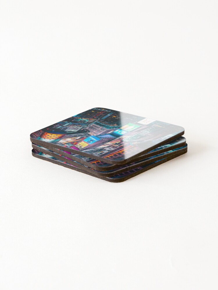 Thumbnail 4 of 5, Coasters (Set of 4), Time Square Night Photo designed and sold by sofibosio.