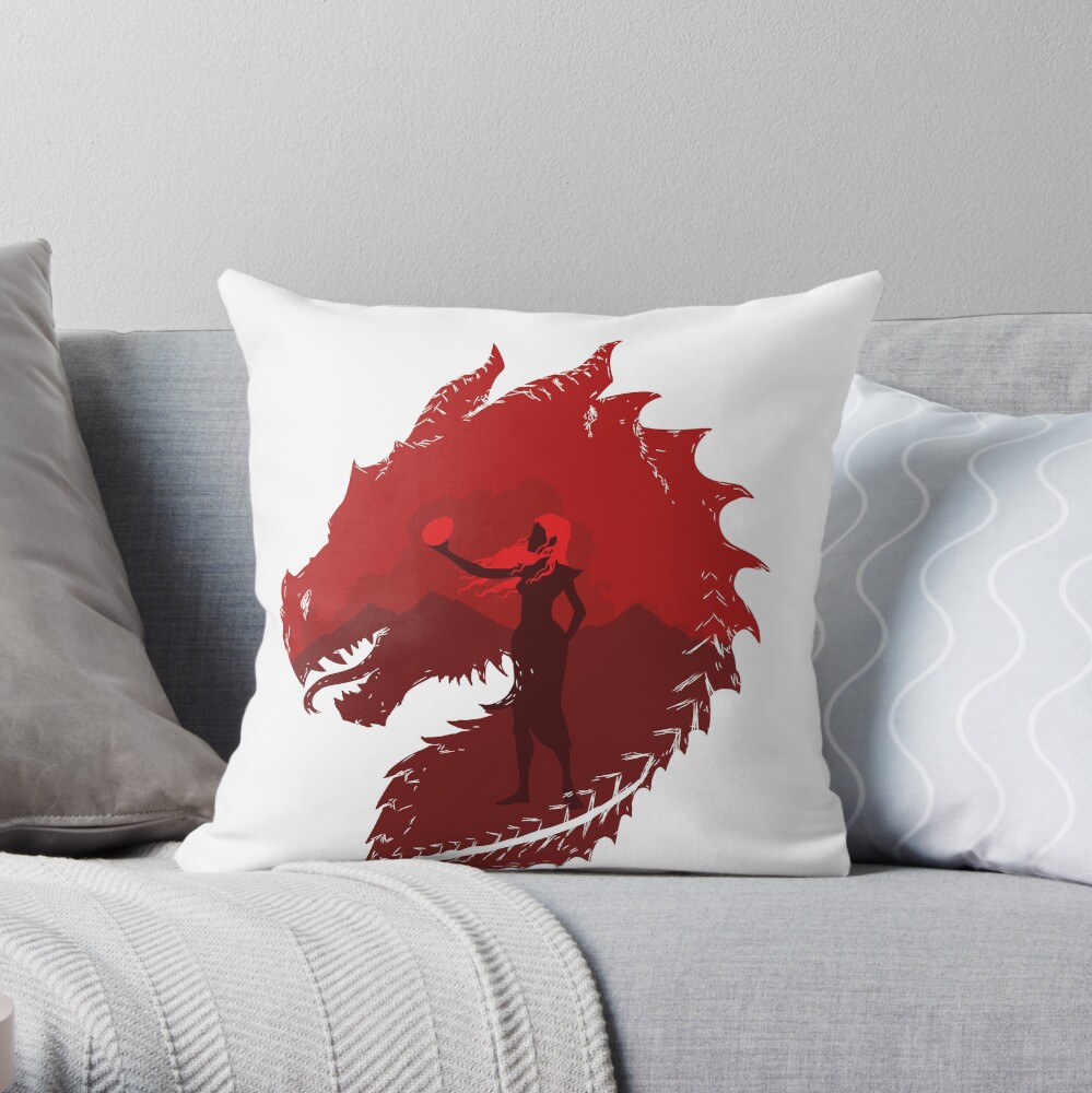Mother of Dragons (Light) Throw Pillow