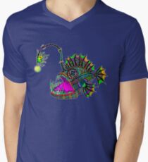 Electric Angler Fish Men's V-Neck T-Shirt