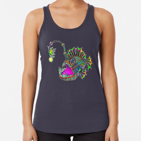 Electric Angler Fish Racerback Tank Top