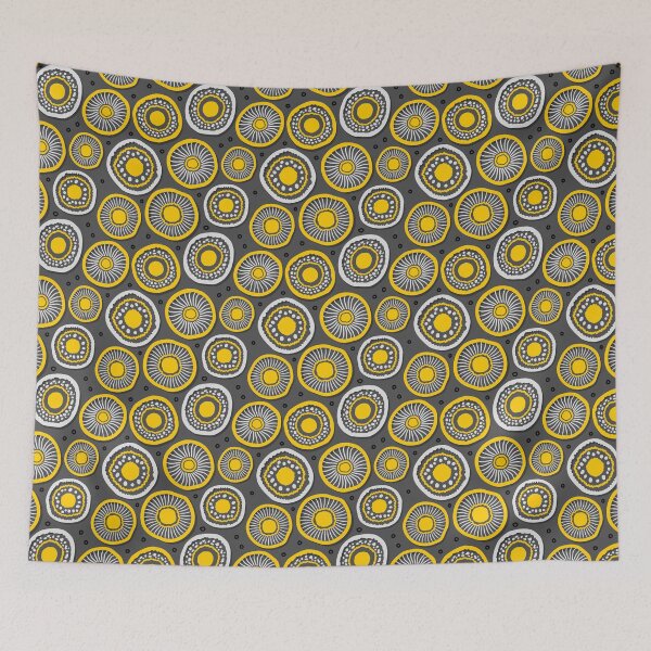 Item preview, Abstract Mushrooms on Gray and Yellow designed and sold by Simplulina.