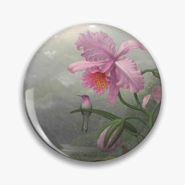 Artikelvorschau, Kolibri thront auf der Orchideenpflanze (1901) - Martin Johnson Heade entworfen und verkauft von SALON DES ARTS.