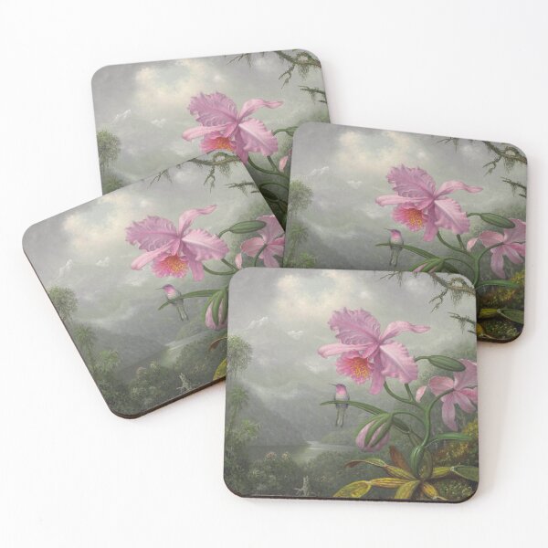 Artikelvorschau, Kolibri thront auf der Orchideenpflanze (1901) - Martin Johnson Heade entworfen und verkauft von SALON DES ARTS.