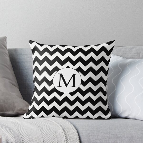 Item preview, M Black Chevron designed and sold by MonogramMonkey.