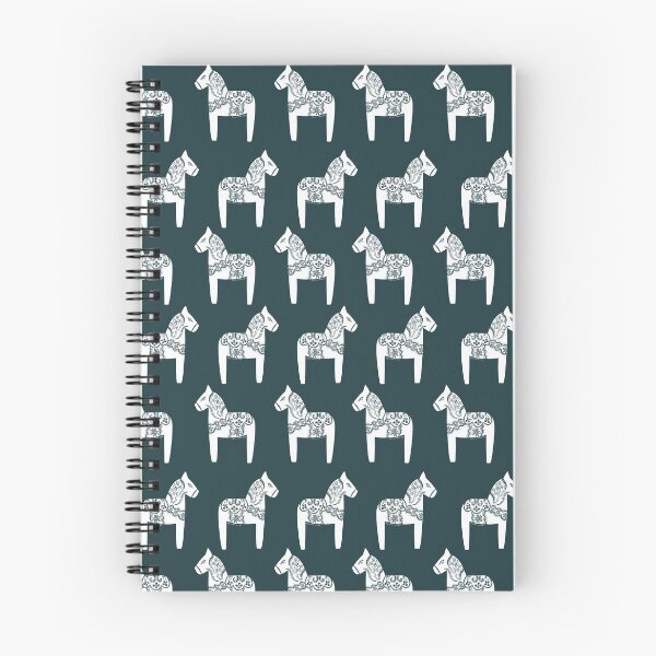 Item preview, Dala Horses (White on Spruce) designed and sold by A Mere Design.