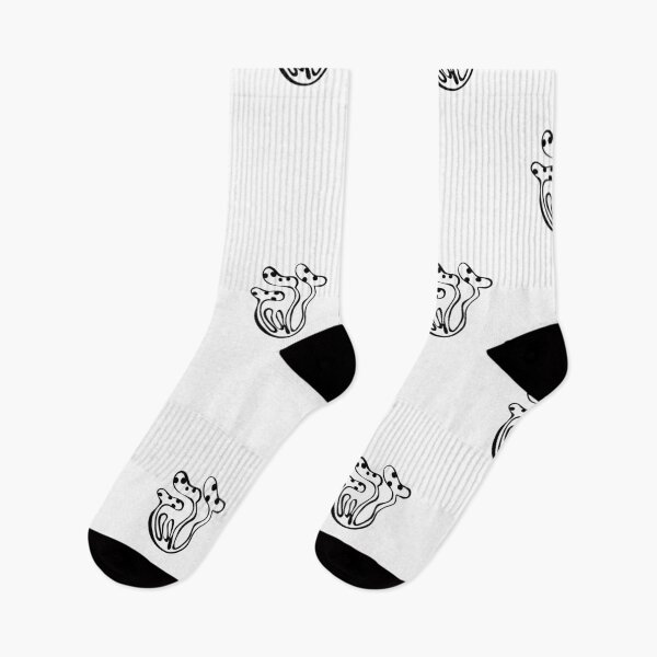 Item preview, black and white pattern of abstract plantings of mashrooms designed and sold by Alex-Saltykova.