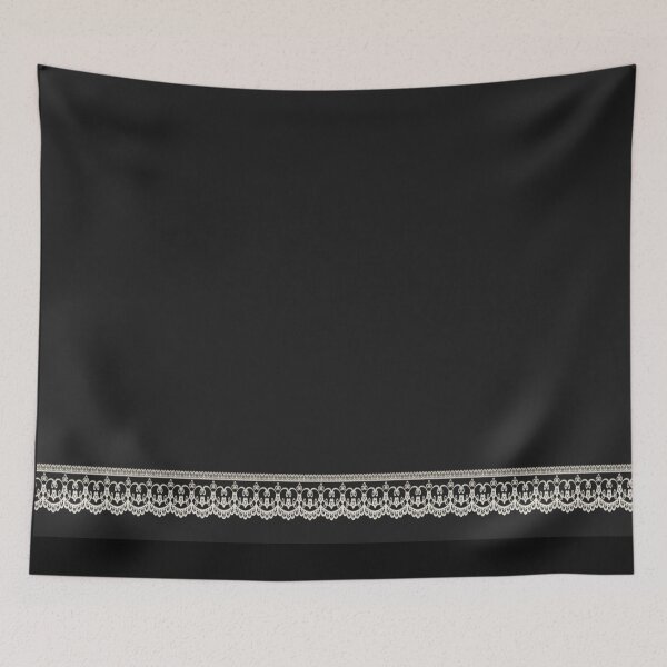 Item preview, BLACK SOLID WITH LACE DETAIL designed and sold by OByD.