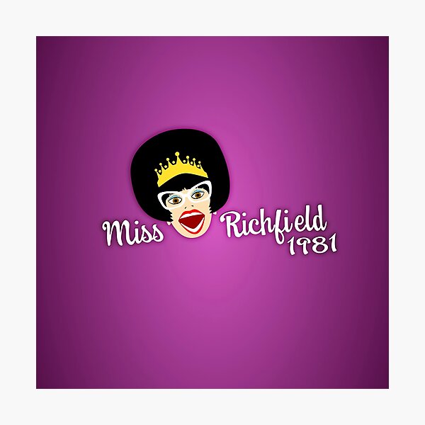 Miss Richfield Full Face - Fuchsia Photographic Print