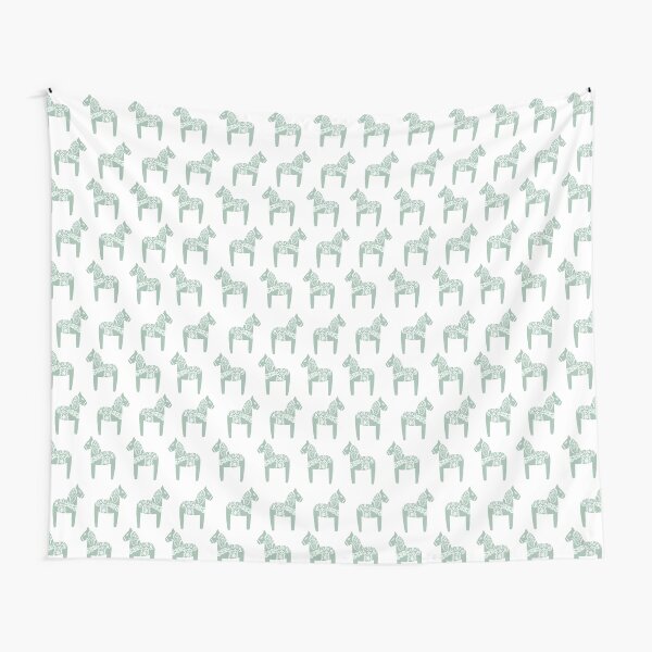 Dala Horses (Sage) Tapestry