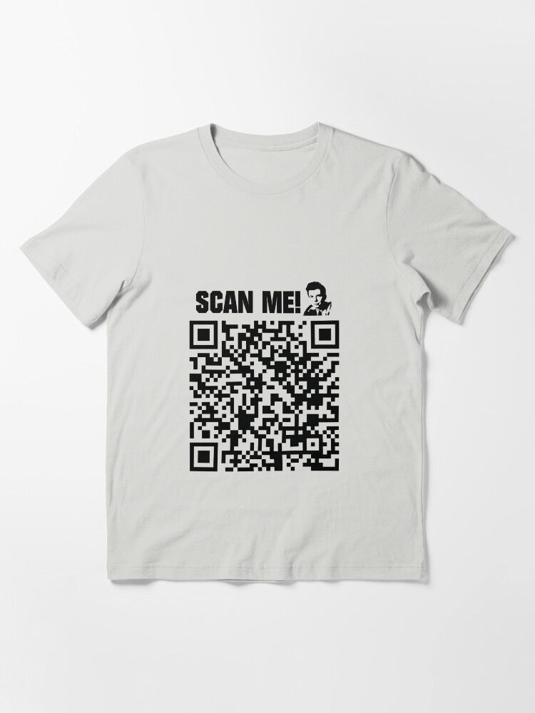 NEW RICK ASTLEY T SHIRT FEATURING A RICK ROLL QR CODE ON THE BACK! VINTAGE 80s