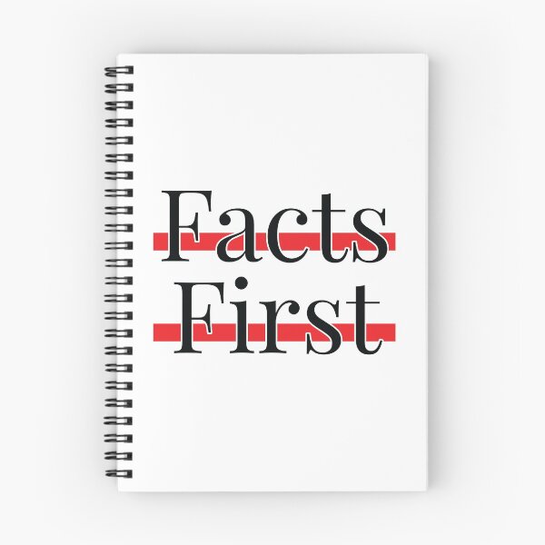 Item preview, Facts First - Black Text with Red Lines designed and sold by TheMajesticGoat.