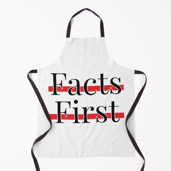 Item preview, Facts First - Black Text with Red Lines designed and sold by TheMajesticGoat.