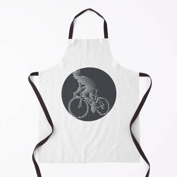 Item preview, Cyclist Climbing White Line Art designed and sold by RabeDesigns.