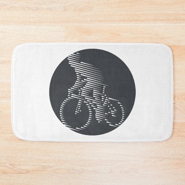Item preview, Cyclist Climbing White Line Art designed and sold by RabeDesigns.