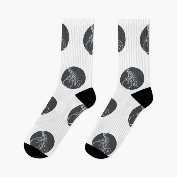Item preview, Cyclist Climbing White Line Art designed and sold by RabeDesigns.